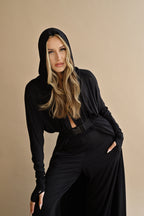 The Shadow Muse Onyx Hooded Cardi