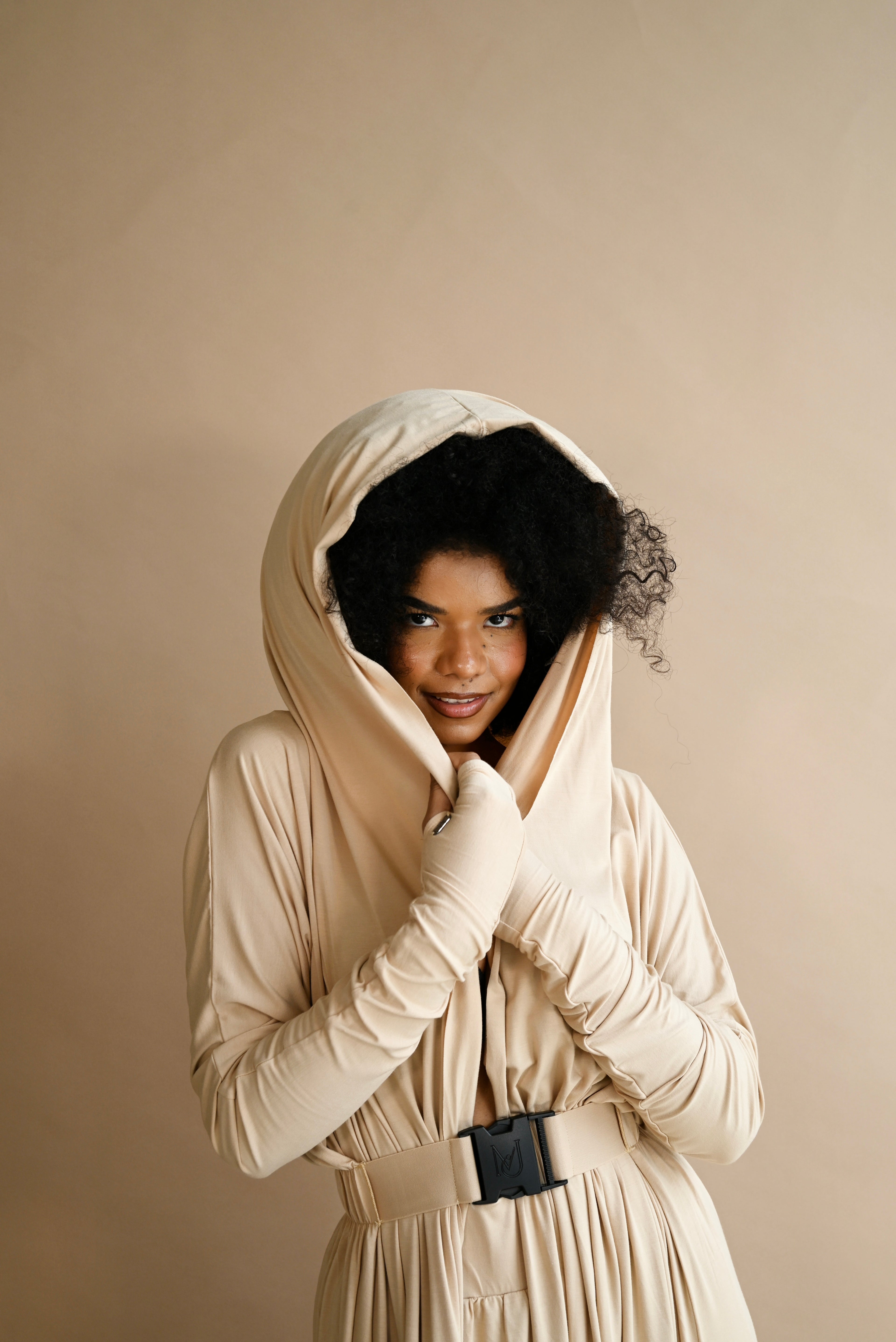 The Shadow Muse Almond Hooded Cardi