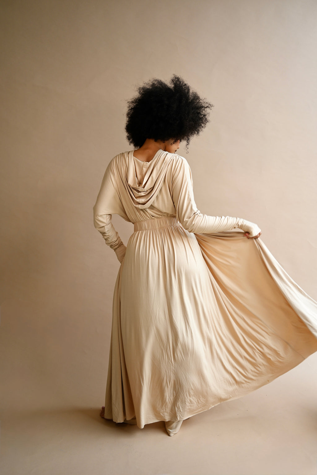 The Shadow Muse Almond Hooded Cardi