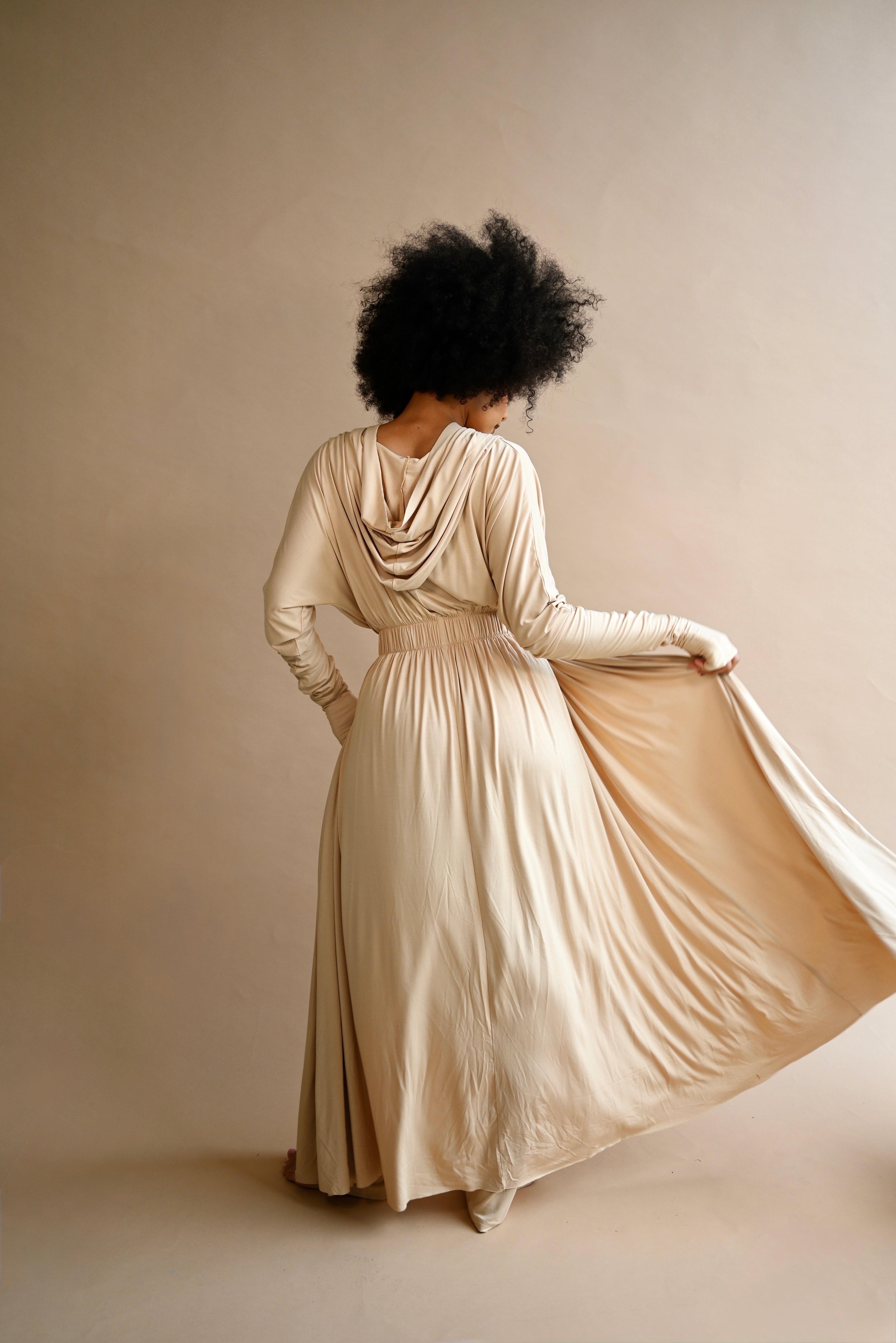 The Shadow Muse Almond Hooded Cardi