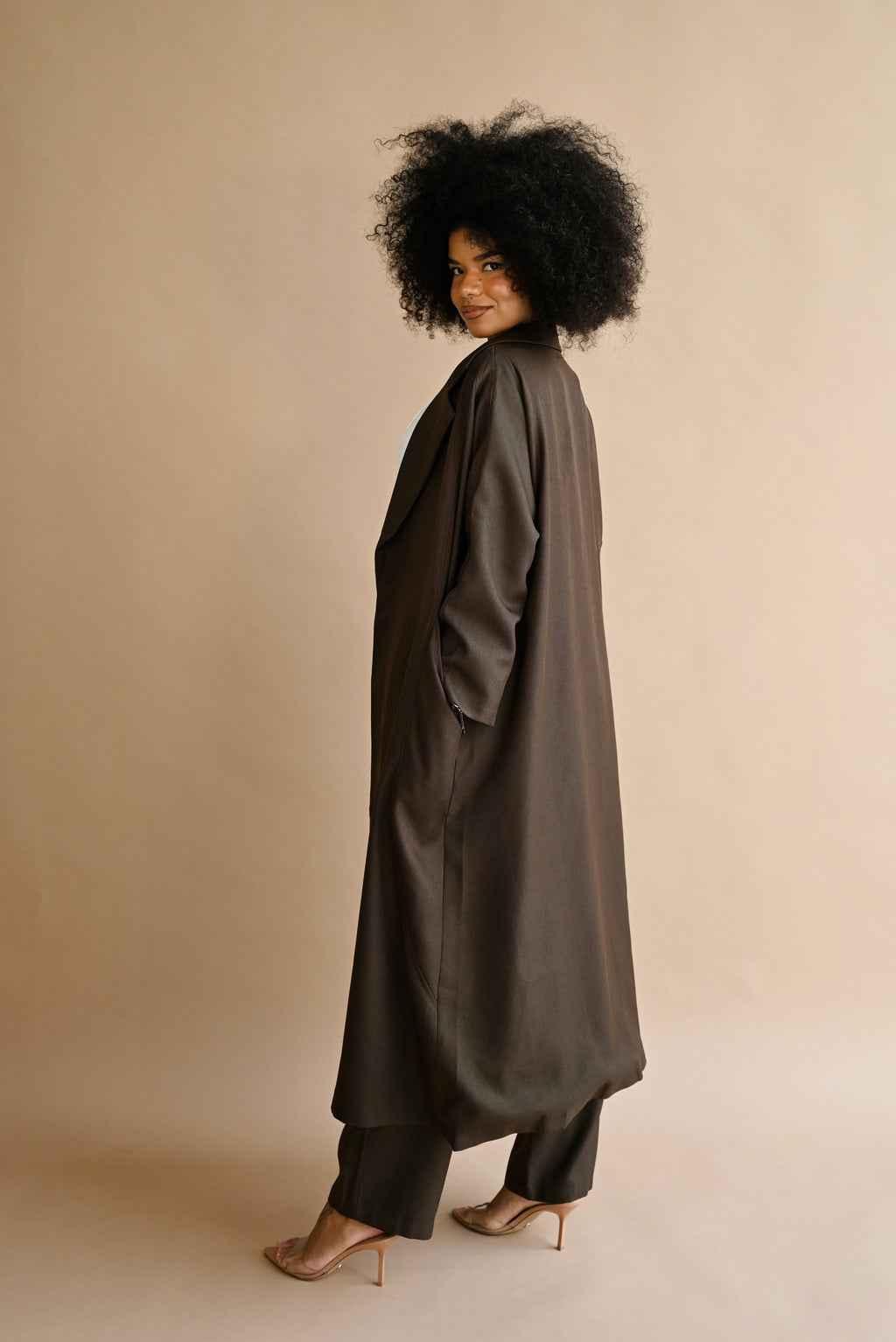 Noor Noir - Cocoa Longline Blazer