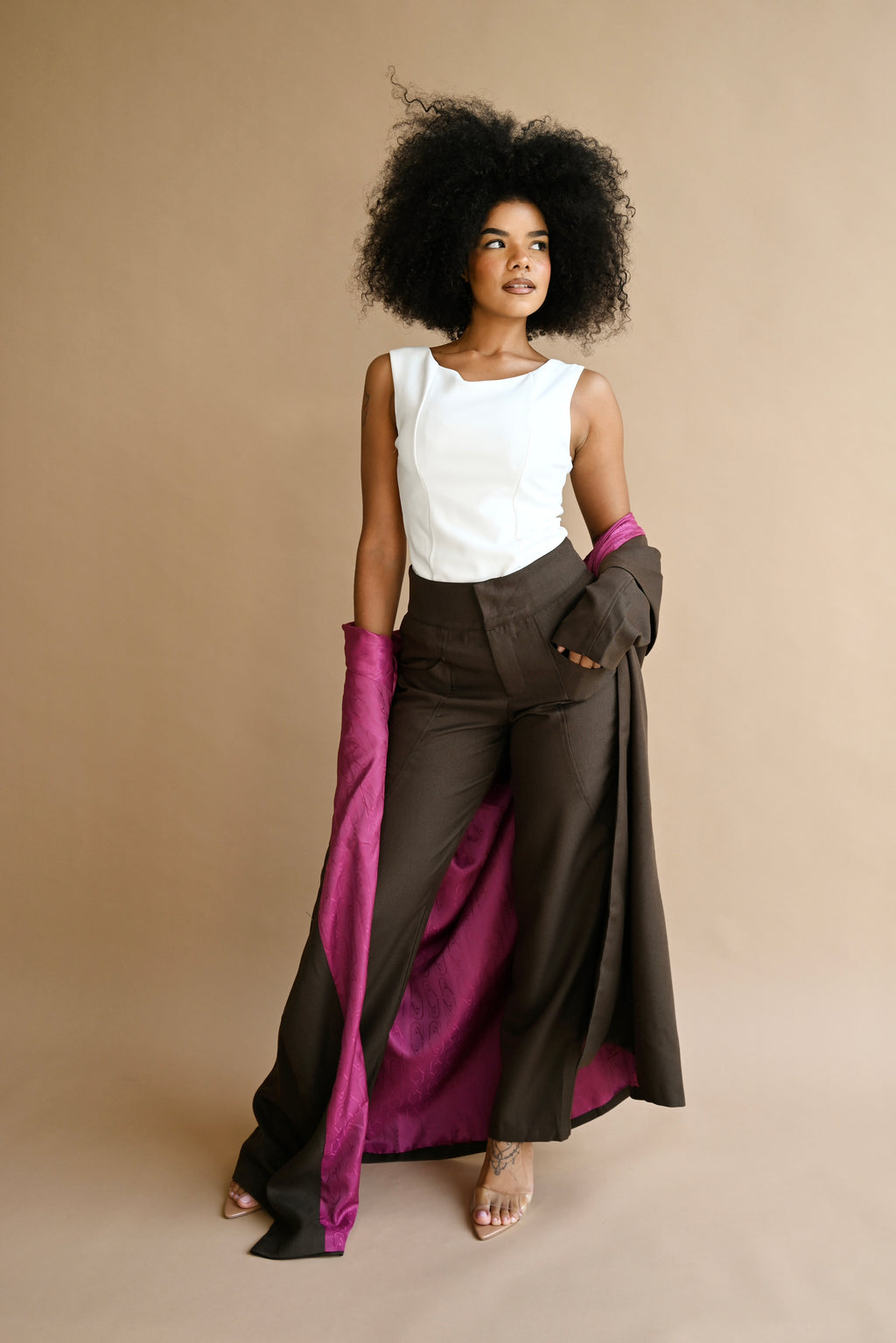 Noor Noir - Cocoa Longline Blazer
