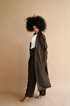 Noor Noir - Cocoa Longline Blazer
