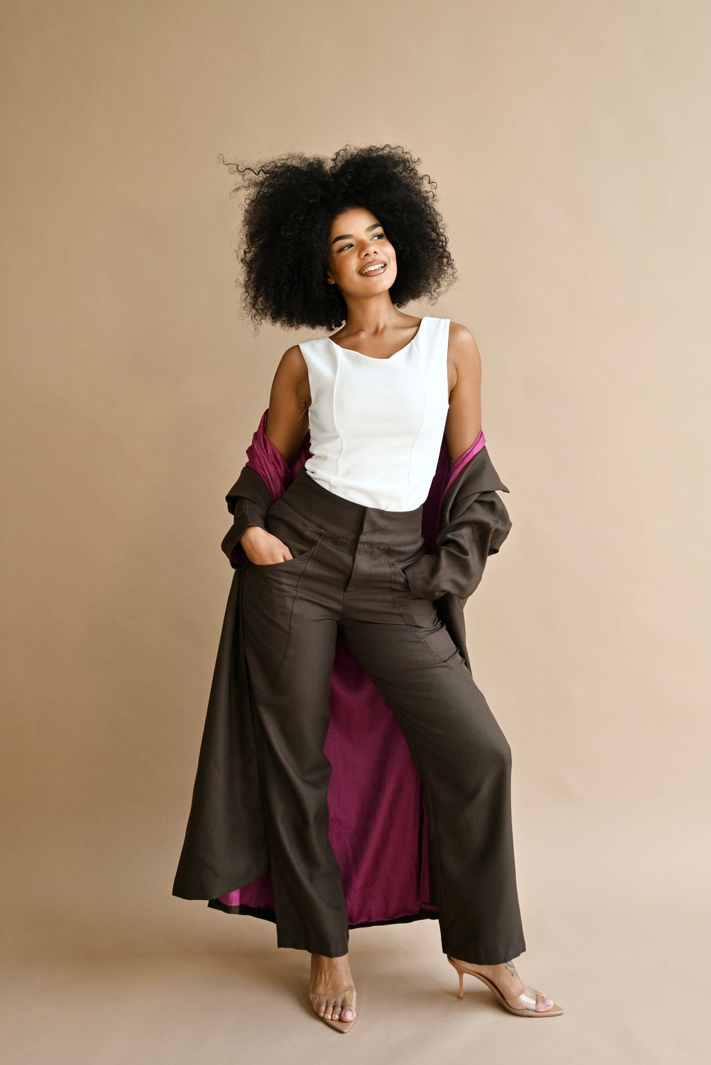 Noor Noir - Cocoa Longline Blazer