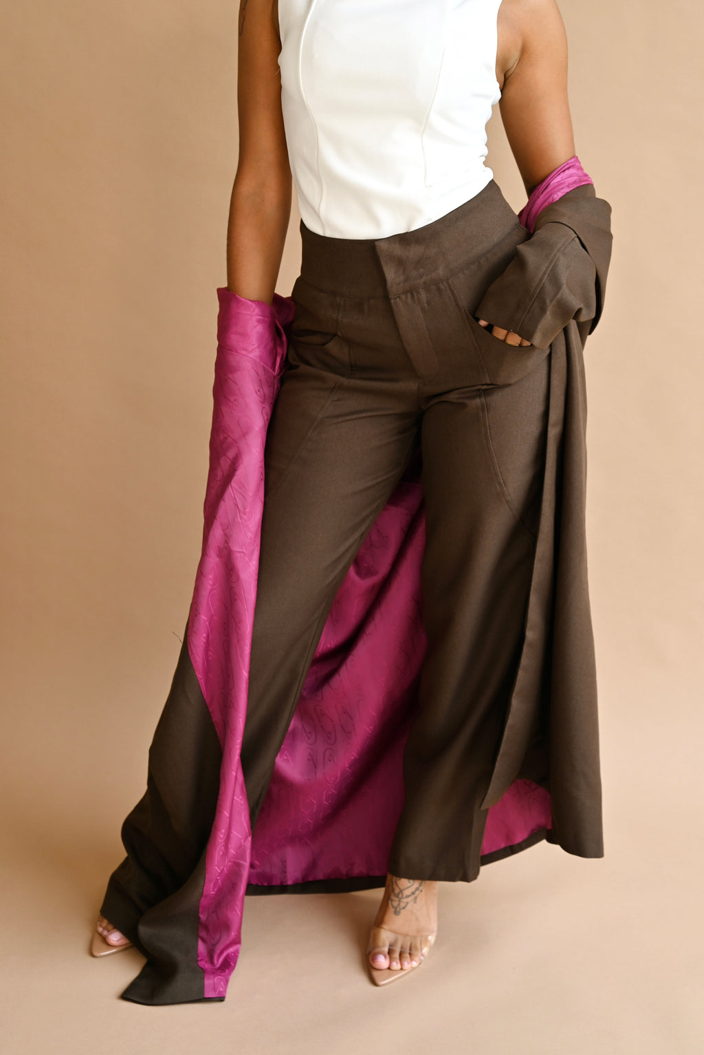 Noor Noir - Cocoa Longline Blazer