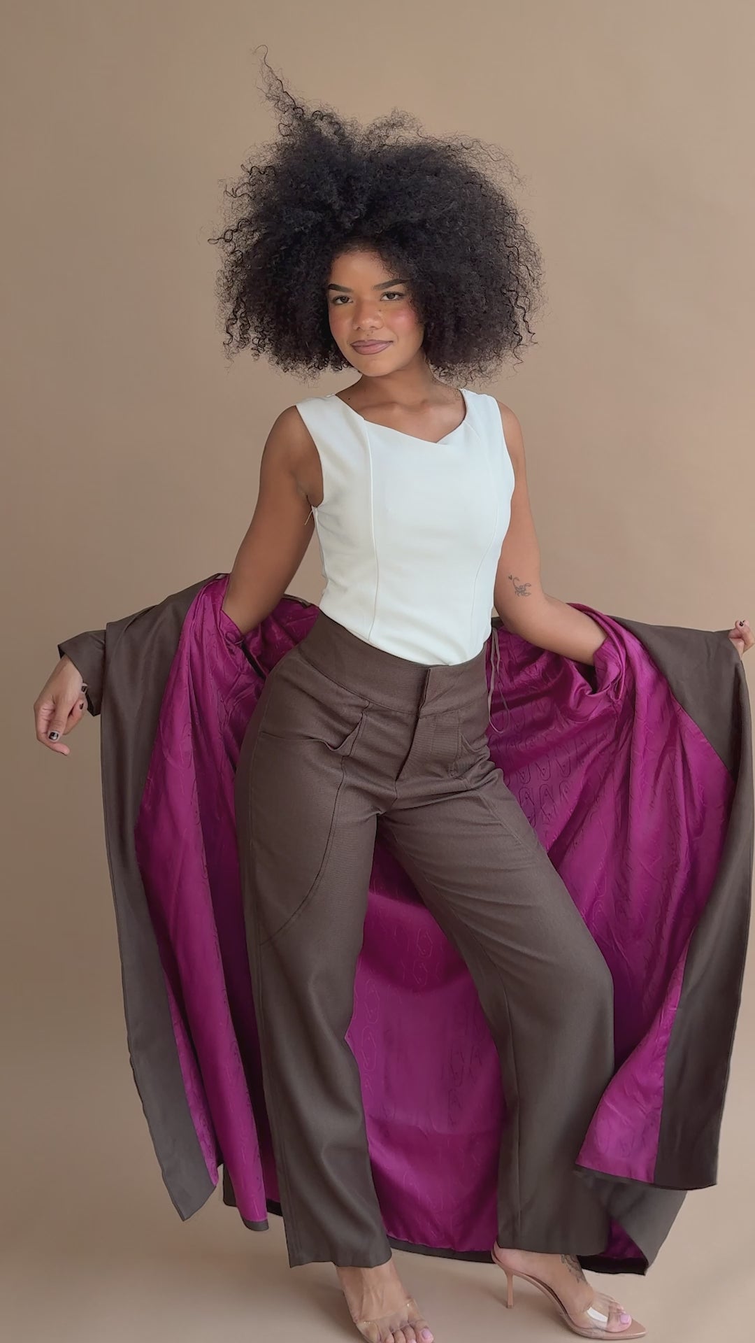 Noor Noir - Cocoa Longline Blazer
